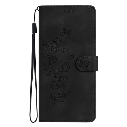 For iPhone 14 Pro Max Flower Imprint Phone Cover PU Leather Wallet Stand Case