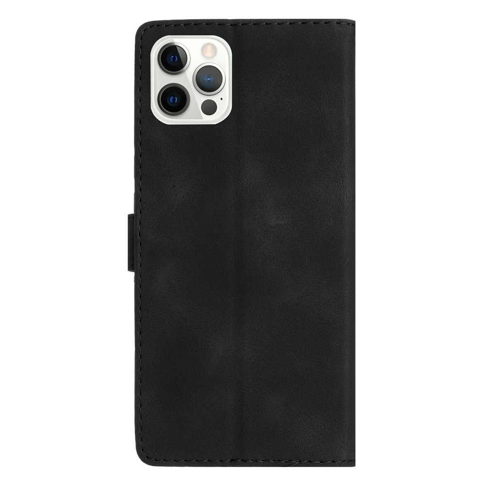 For iPhone 14 Pro Max Flower Imprint Phone Cover PU Leather Wallet Stand Case