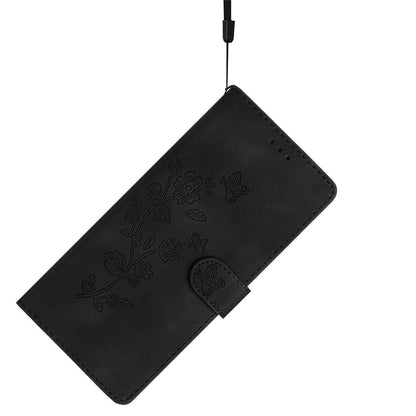 For iPhone 14 Pro Max Flower Imprint Phone Cover PU Leather Wallet Stand Case