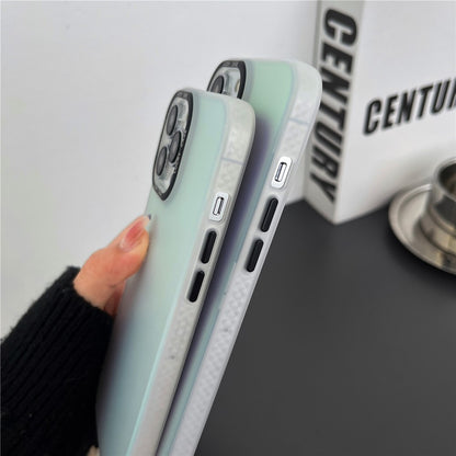 For iPhone 14 Pro Max Laser Discoloration Design Mobile Phone Case Hard PC Flexible TPU Phone Cover Shell