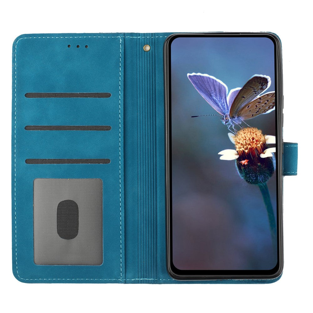 For iPhone 14 Pro Max Flowers Pattern Phone Case PU Leather Flip Stand Wallet Cover