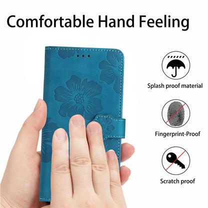For iPhone 14 Pro Max Flowers Pattern Phone Case PU Leather Flip Stand Wallet Cover
