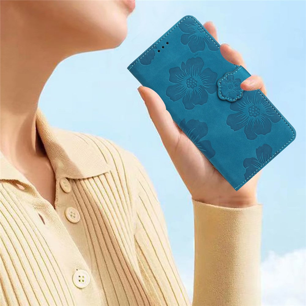 For iPhone 14 Pro Max Flowers Pattern Phone Case PU Leather Flip Stand Wallet Cover