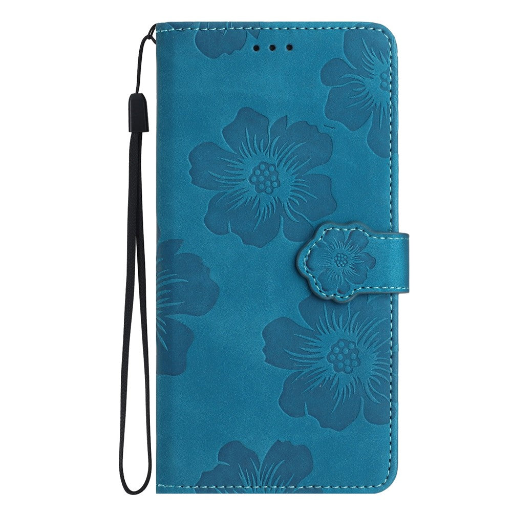 For iPhone 14 Pro Max Flowers Pattern Phone Case PU Leather Flip Stand Wallet Cover