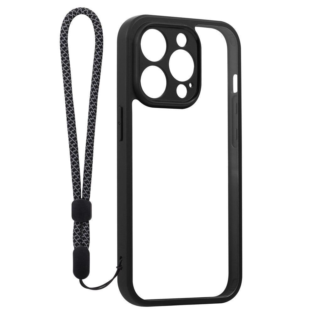 VILI M Series For iPhone 14 Pro Max Precise Cutout Phone Case PC+TPU Back Cover with Wrist Strap