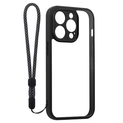 VILI M Series For iPhone 14 Pro Max Precise Cutout Phone Case PC+TPU Back Cover with Wrist Strap