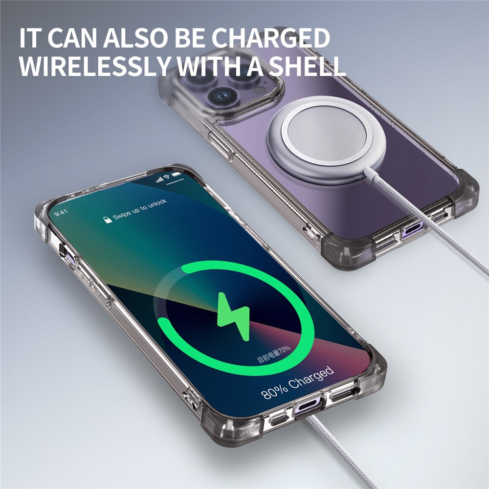 TPU+Acrylic Protective Case for iPhone 14 Pro Max Four Corner Matte Phone Shell Anti-Scratch Phone Cover