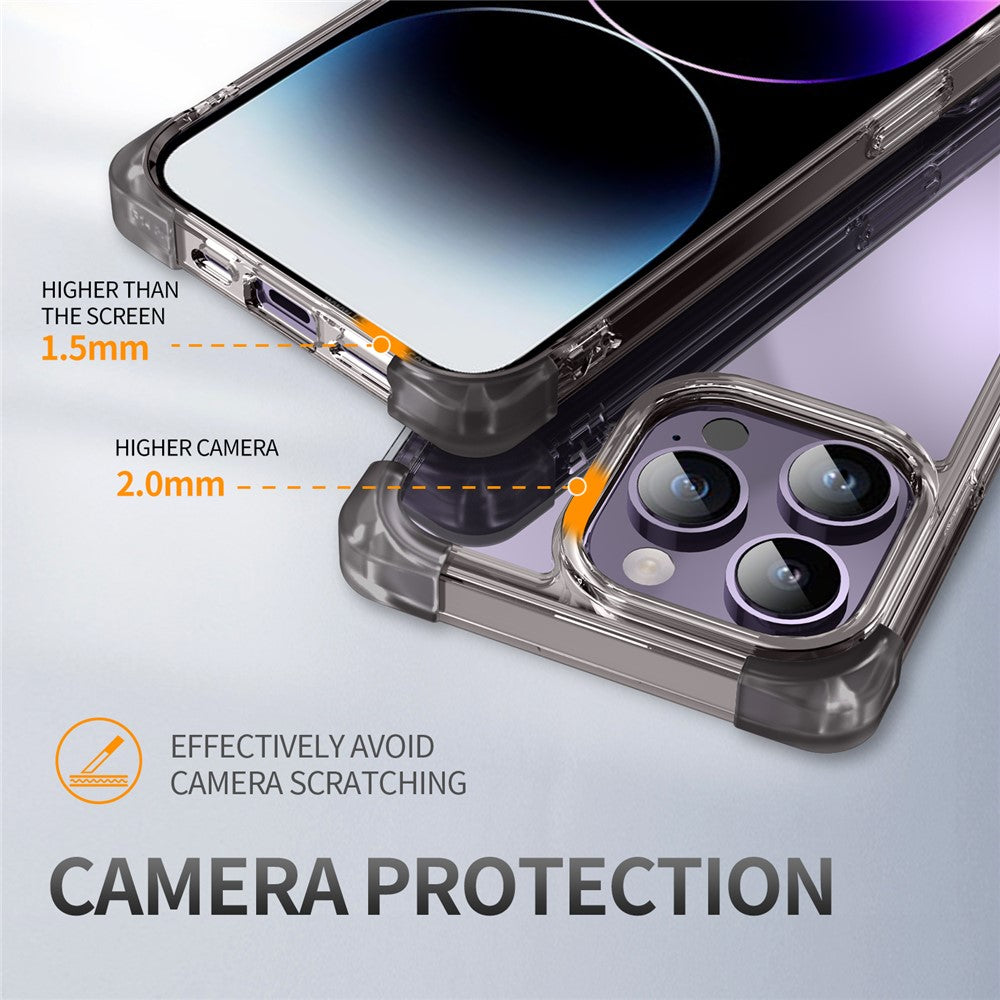 TPU+Acrylic Protective Case for iPhone 14 Pro Max Four Corner Matte Phone Shell Anti-Scratch Phone Cover