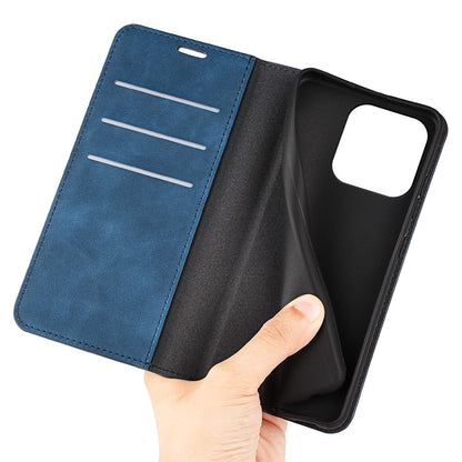 For iPhone 15 Pro Max PU Leather Wallet Flip Case Anti-scratch Skin-touch Stand Cover