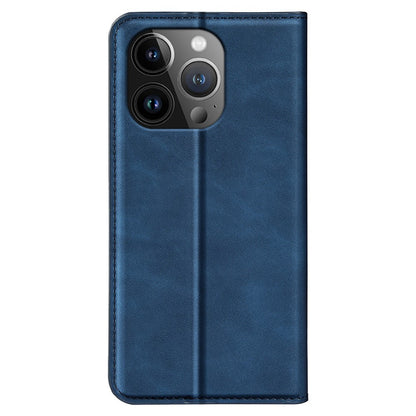 For iPhone 15 Pro Max PU Leather Wallet Flip Case Anti-scratch Skin-touch Stand Cover