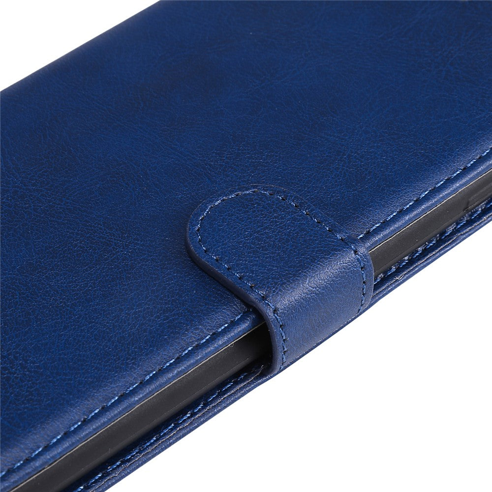 For iPhone 15 Case Solid Color Leather Mobile Cover Wallet Stand with Strap