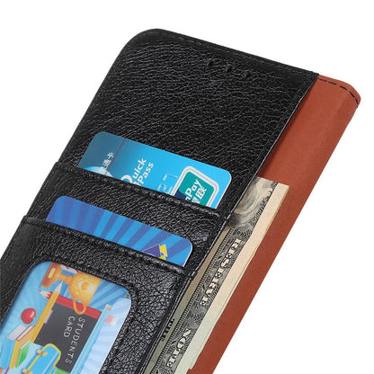 For iPhone 15 Split Leather Phone Case Nappa Texture Anti-drop Protective Cover with Stand Wallet