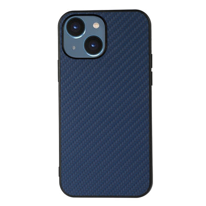 For iPhone 15 Carbon Fiber Texture Cover Leather Coated TPU Anti-drop Phone Case
