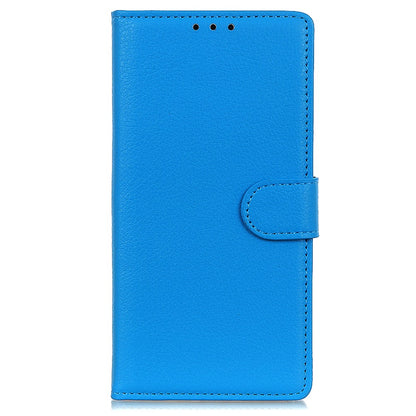 For iPhone 15 Plus Anti-Scratch Phone Case Wallet Stand PU Leather Litchi Texture Protective Shell