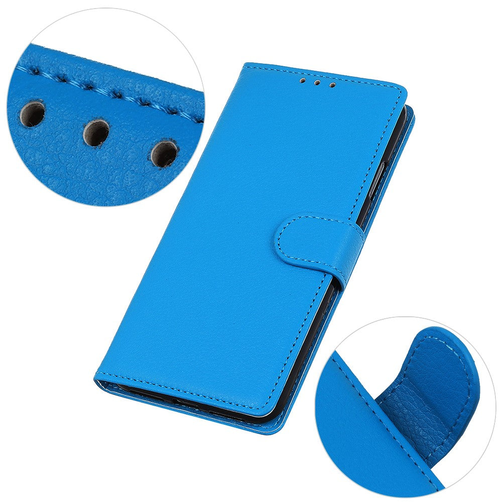 For iPhone 15 Anti-Scratch Litchi Texture Phone Case Wallet Stand PU Leather Protective Shell