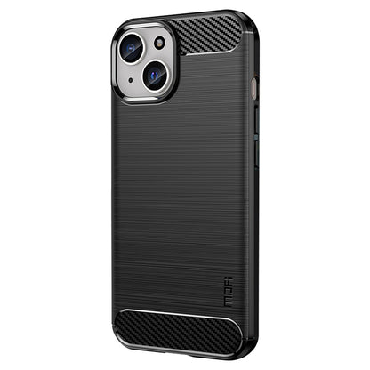 MOFI JK TPU Series-1 for iPhone iPhone 15 Plus TPU Phone Case Carbon Fiber Anti-scratch Brushed Phone Cover
