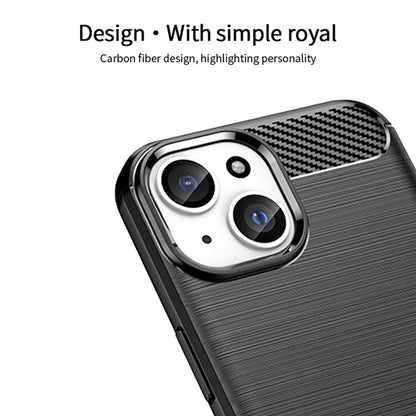 MOFI JK TPU Series-1 for iPhone iPhone 15 Plus TPU Phone Case Carbon Fiber Anti-scratch Brushed Phone Cover