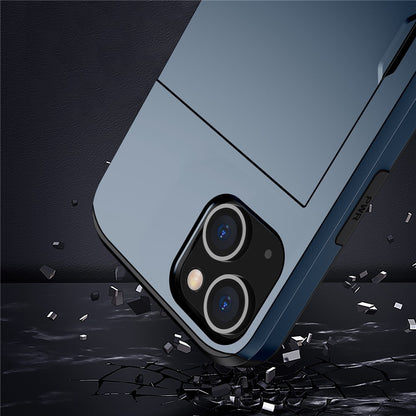 Card Holder Phone Case for iPhone 15 Plus , TPU + PC Dual Layer Anti-drop Phone Cover