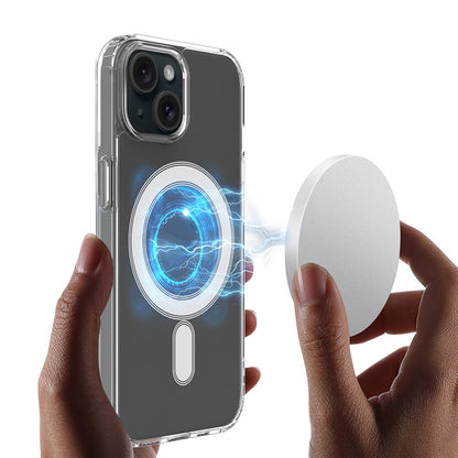 Clear Phone Case for iPhone 15 , Magnetic Ring Acrylic+TPU Phone Shell Cover Compatible with MagSafe
