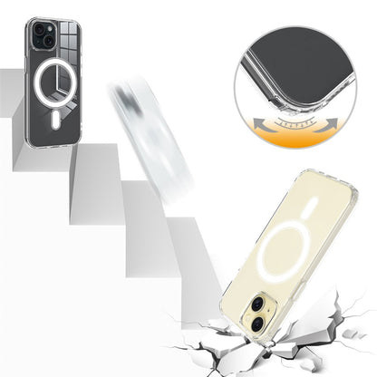 Clear Phone Case for iPhone 15 , Magnetic Ring Acrylic+TPU Phone Shell Cover Compatible with MagSafe