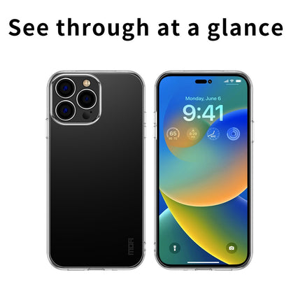 MOFI Transparent Phone Cover for iPhone 15 Pro Max , Anti-scratch Protective TPU Phone Case
