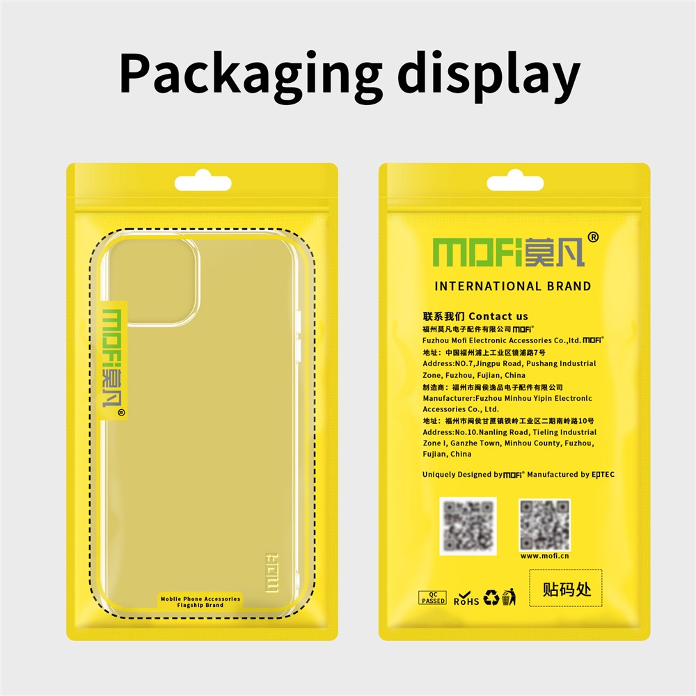MOFI Soft TPU Phone Cover for iPhone 15 , Scratch-resistant Ultra Clear Mobile Phone Case
