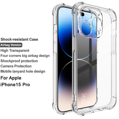 IMAK For iPhone 15 Pro Anti-scratch Super Clear Back Cover Soft TPU Phone Case