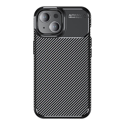 Carbon Fiber Texture TPU Case for iPhone 15 , Anti-scratch Protective Phone Cover