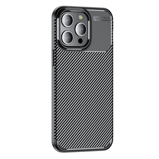 Soft TPU Phone Case for iPhone 15 Pro Max , Anti-scratch Carbon Fiber Texture Phone Cover