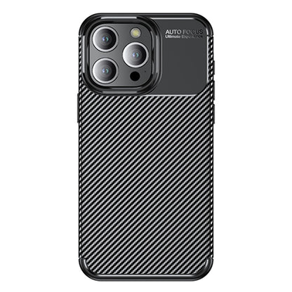 Soft TPU Phone Case for iPhone 15 Pro Max , Anti-scratch Carbon Fiber Texture Phone Cover