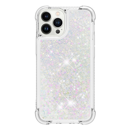 For iPhone 15 Pro Max TPU Case Glitter Quicksand Shockproof Phone Back Cover