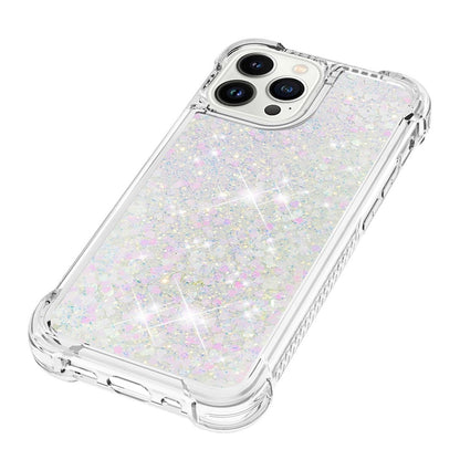 For iPhone 15 Pro Max TPU Case Glitter Quicksand Shockproof Phone Back Cover