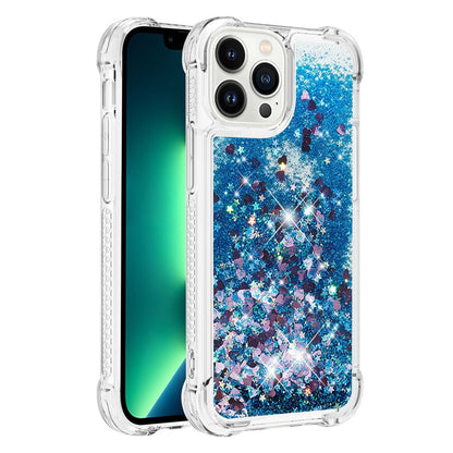 For iPhone 15 Pro Max TPU Case Glitter Quicksand Shockproof Phone Back Cover