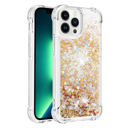 For iPhone 15 Pro Max TPU Case Glitter Quicksand Shockproof Phone Back Cover