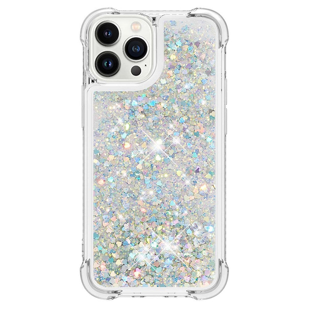 For iPhone 15 Pro TPU Case Glitter Quicksand Shockproof Phone Back Cover