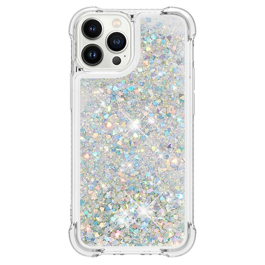 For iPhone 15 Pro TPU Case Glitter Quicksand Shockproof Phone Back Cover
