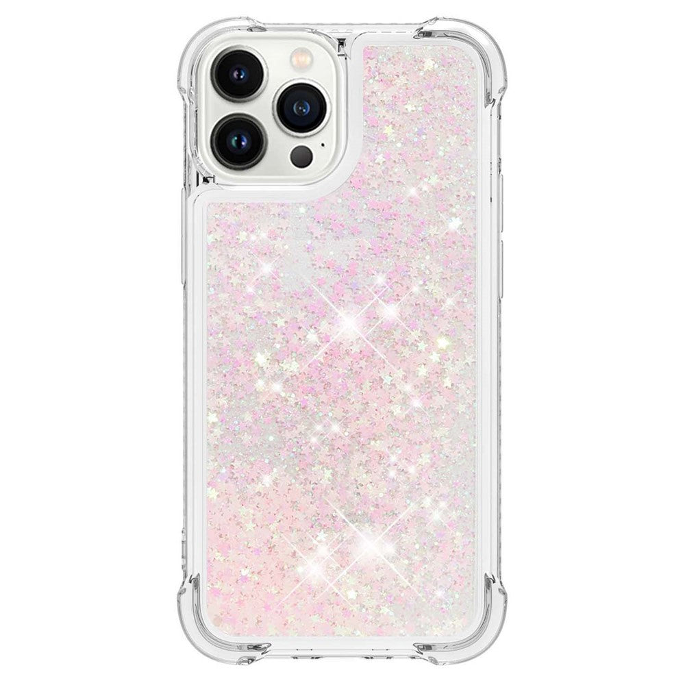 For iPhone 15 Pro TPU Case Glitter Quicksand Shockproof Phone Back Cover