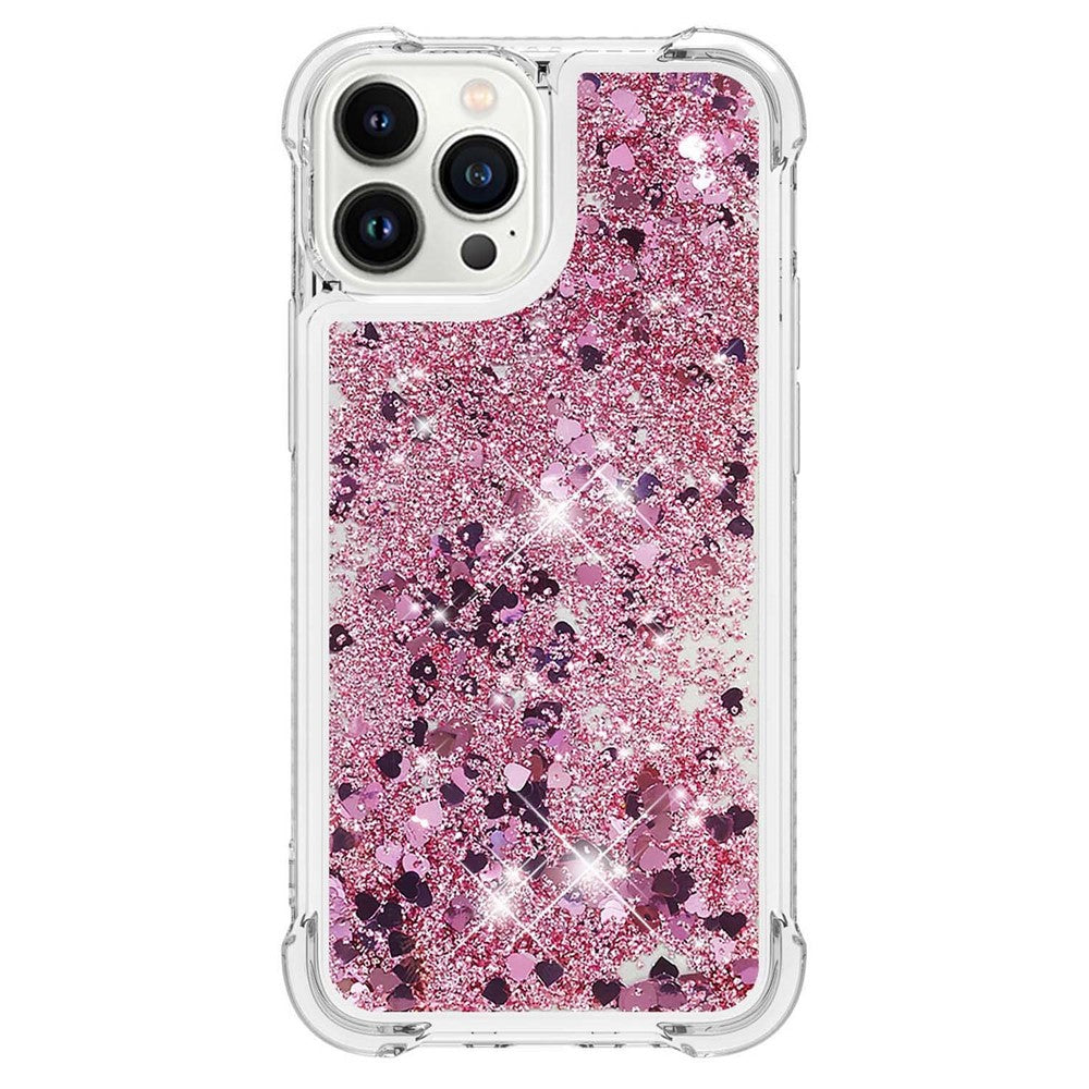 For iPhone 15 Pro TPU Case Glitter Quicksand Shockproof Phone Back Cover