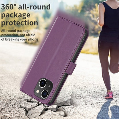 BINFEN COLOR BF17 For iPhone 15 Plus TPU+PU Leather Phone Cover Stand Design Wallet Case