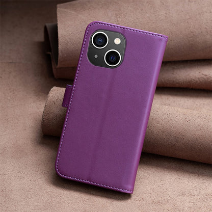 BINFEN COLOR BF17 For iPhone 15 Plus TPU+PU Leather Phone Cover Stand Design Wallet Case