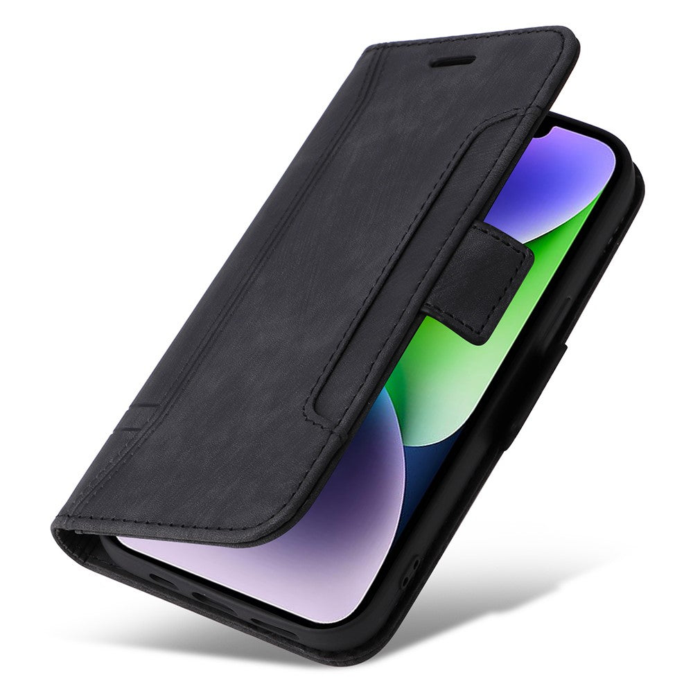 BETOPNICE 001 For iPhone 15 Plus Shockproof PU Leather Stand Cover Multifunction Wallet Cell Phone Case