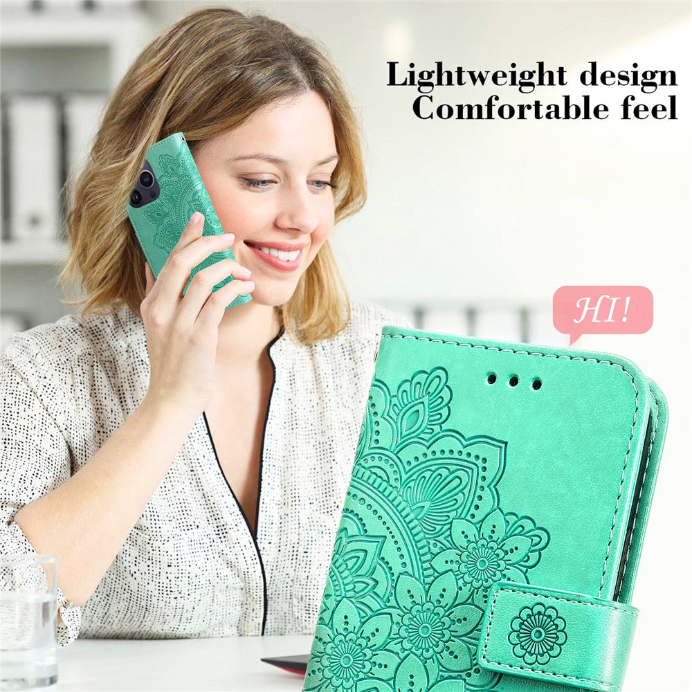 For iPhone 15 Pro Max Case Floral Pattern PU Leather Wallet Stand Phone Cover