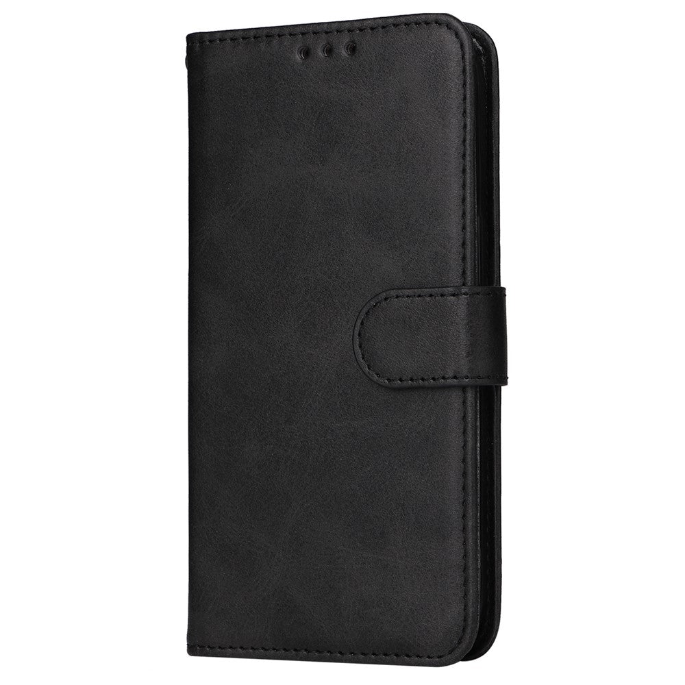 For iPhone 15 Pro Max Shockproof  Calf Texture Flip Shell PU Leather Wallet Phone Case Stand Cover