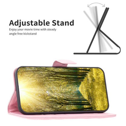 BINFEN COLOR BF Style-14 for iPhone 15 Anti-Scratch Cell Phone Shell Imprinted Stand Leather Wallet Smartphone Cover