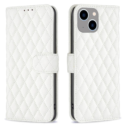 BINFEN COLOR BF Style-14 for iPhone 15 Anti-Scratch Cell Phone Shell Imprinted Stand Leather Wallet Smartphone Cover
