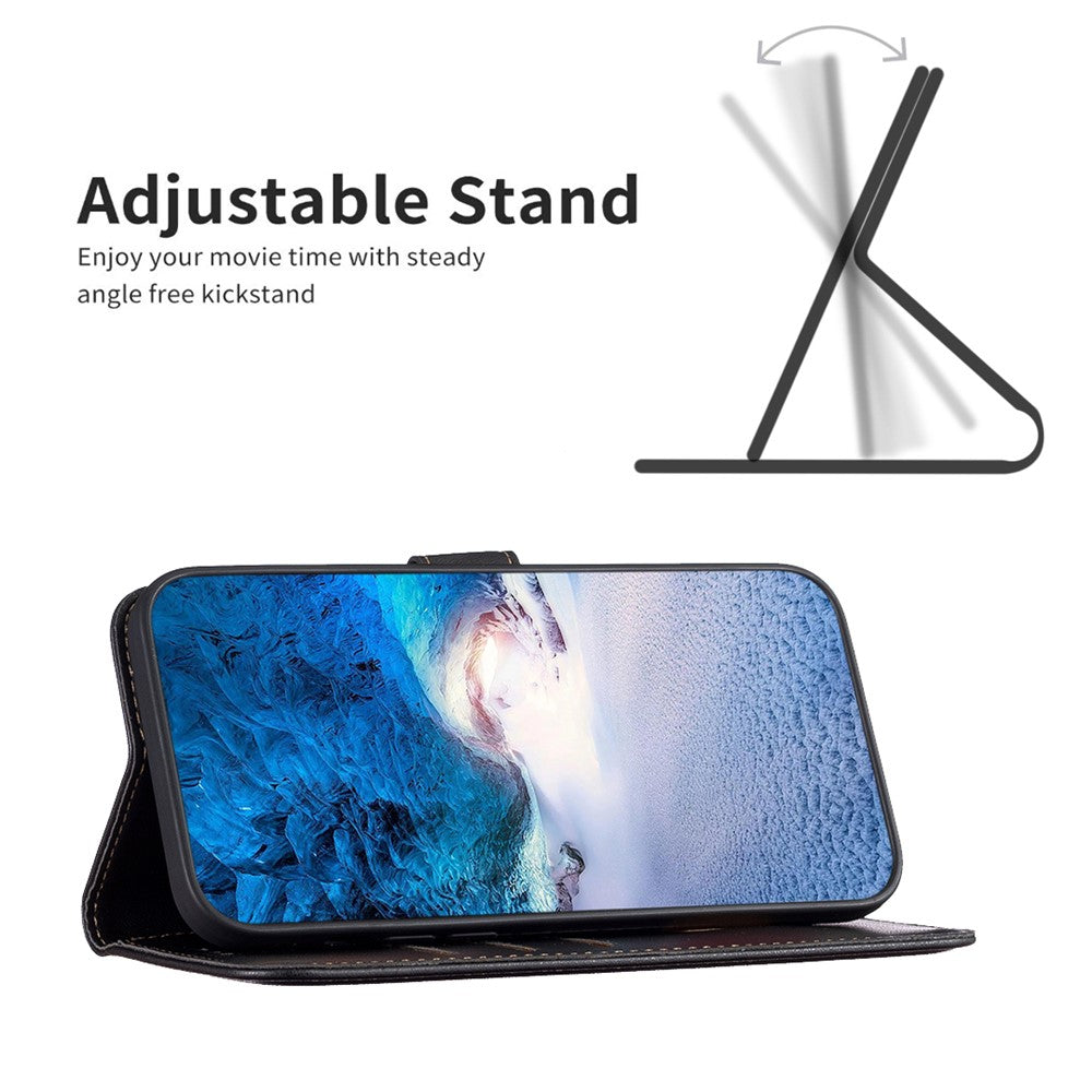 BINFEN COLOR BF17 For iPhone 15 Phone Cover Stand Design Wallet TPU+PU Leather Phone Case