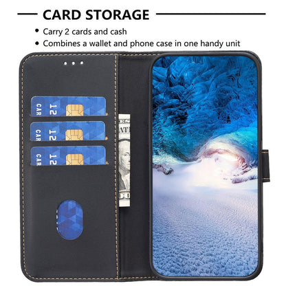 BINFEN COLOR BF17 For iPhone 15 Phone Cover Stand Design Wallet TPU+PU Leather Phone Case