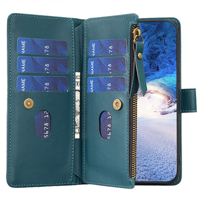BF Style-19 For iPhone 15 Pro Zipper Pocket PU Leather Case Wallet Stand Phone Cover
