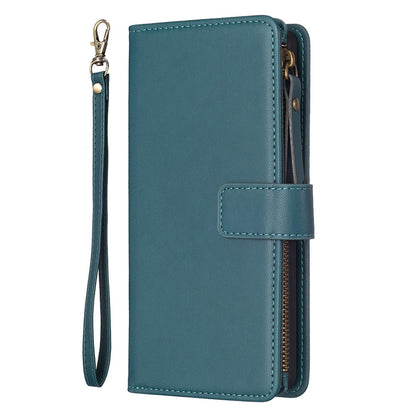 BF Style-19 For iPhone 15 Pro Zipper Pocket PU Leather Case Wallet Stand Phone Cover