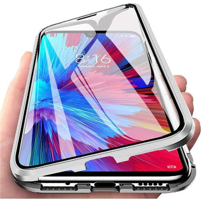 For iPhone 15 Pro Max Full Body Case Magnetic Tempered Glass Double-Sided Phone Case